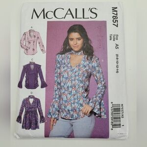 ✨4/$20✨ McCall's M7657 Top Sewing Pattern Uncut Size 6-14 DIY Supplies